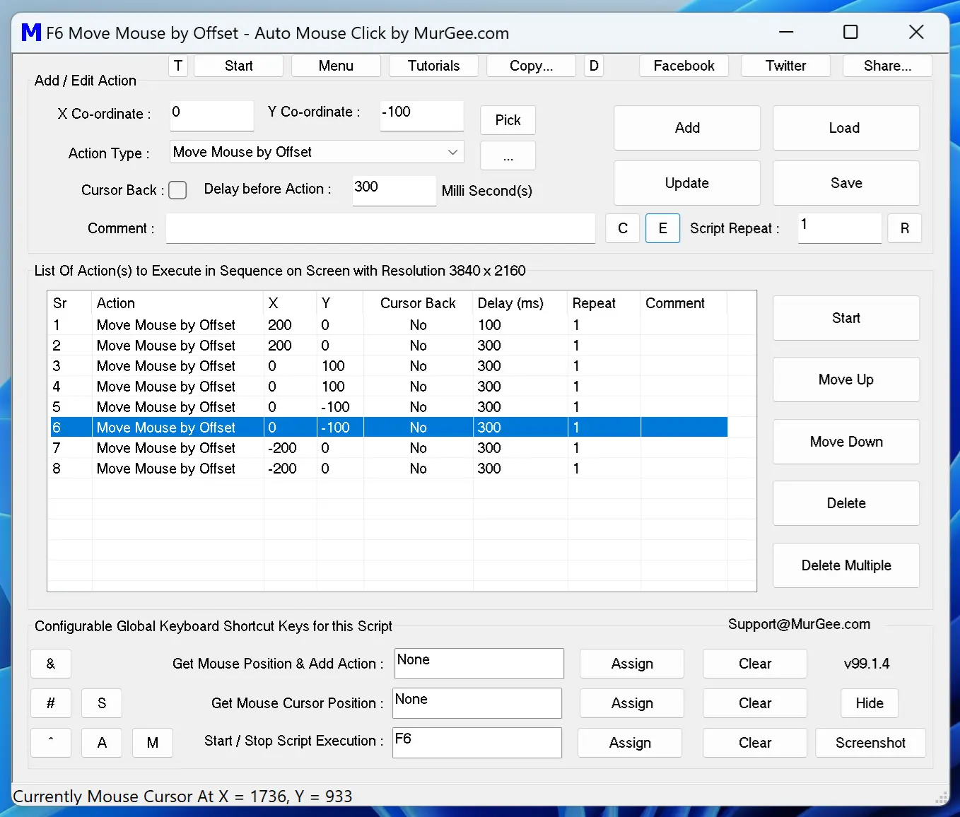 Script to Move Mouse Cursor by Offset